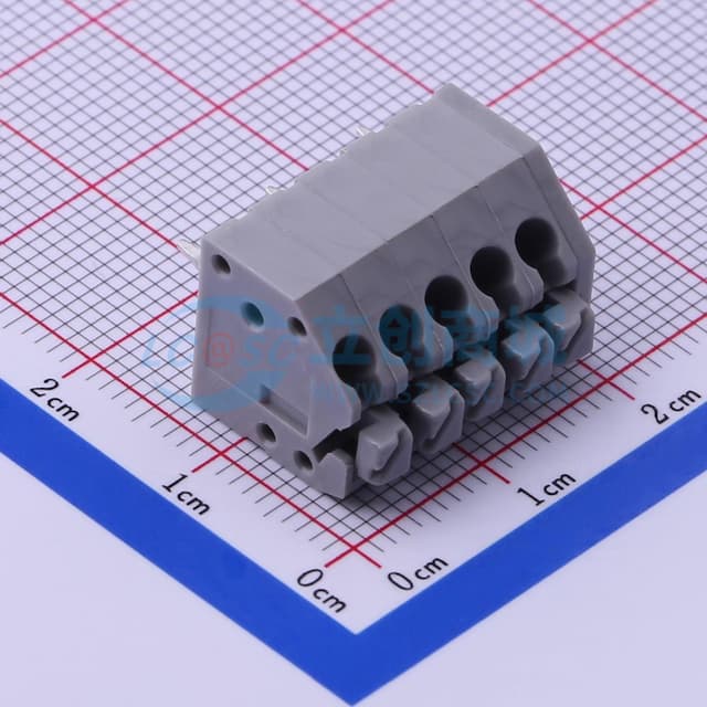 1x5P 3.5mm 每排P数:5 排数:1 【弹簧】实物图