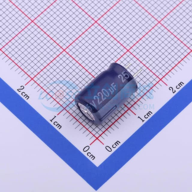 220uF ±20% 25V 【插件】实物图