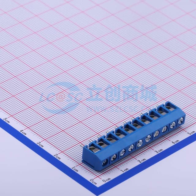 1x10P 5mm 直插 排数:1 每排P数:10 【螺钉】实物图