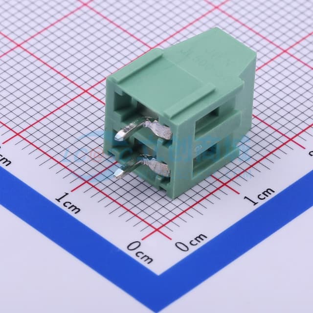 1x2P 5mm 直插 排数:1 每排P数:2 【螺钉】实物图
