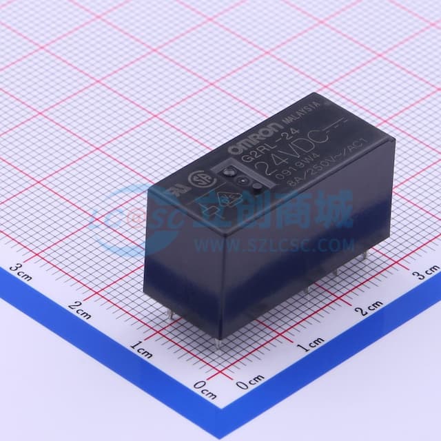 24V 8A 两组转换:2C(双刀双掷-转换)【继电】实物图