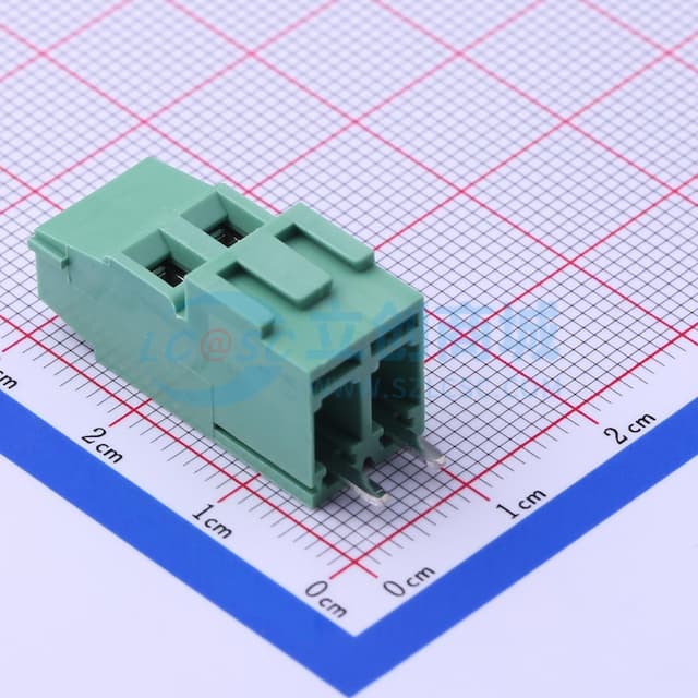 1x2P 5.08mm 直插 排数:1 每排P数:2 【螺钉】实物图