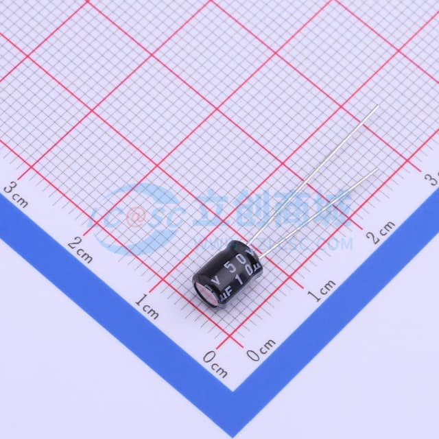 10uF ±20% 50V 停产 【引线】实物图