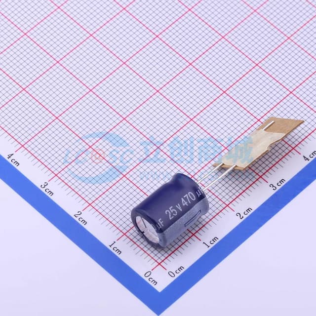 470uF ±20% 25V 【引线】实物图