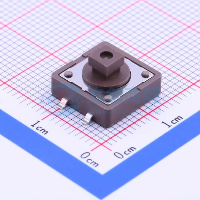 12*12*7.3mm 立贴 轻触开关实物图