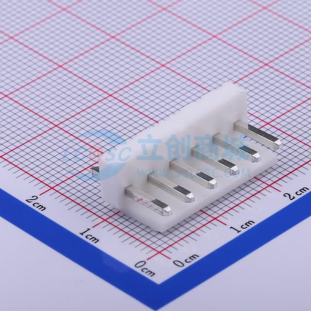 1x6P 间距:3.96mm 直插 系列:VH 【插件】实物图