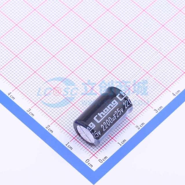 2200uF ±20% 25V 【插件】实物图