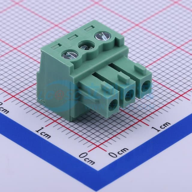 1x3P 3.81mm 排数:1 每排P数:3实物图