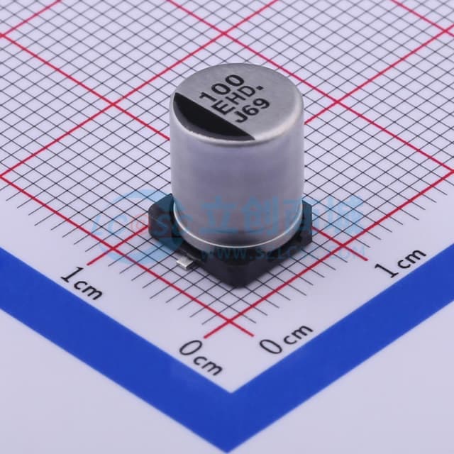 100uF ±20% 25V实物图
