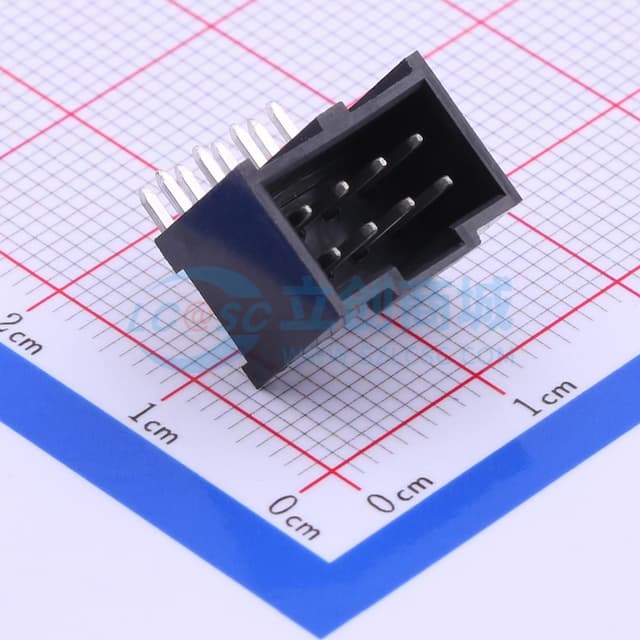 2x4P 间距:2.54mm 弯插 【插件】实物图