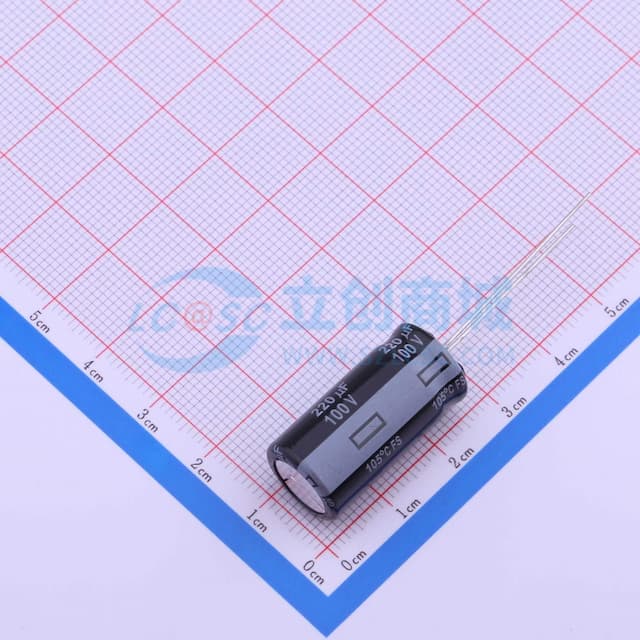220uF ±20% 100V 【插件】实物图