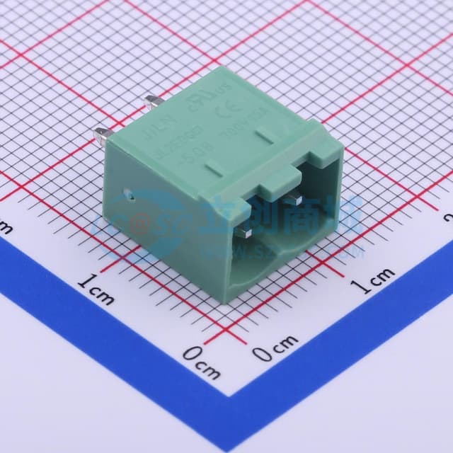 1x2P 5.08mm 排数:1 每排P数:2 【插拔】实物图