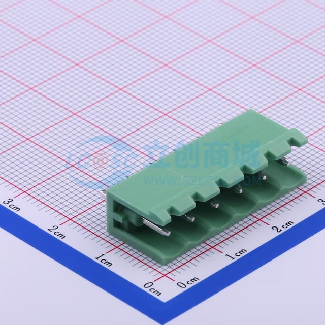 1x6P 5.08mm 排数:1 每排P数:6 【插拔】实物图