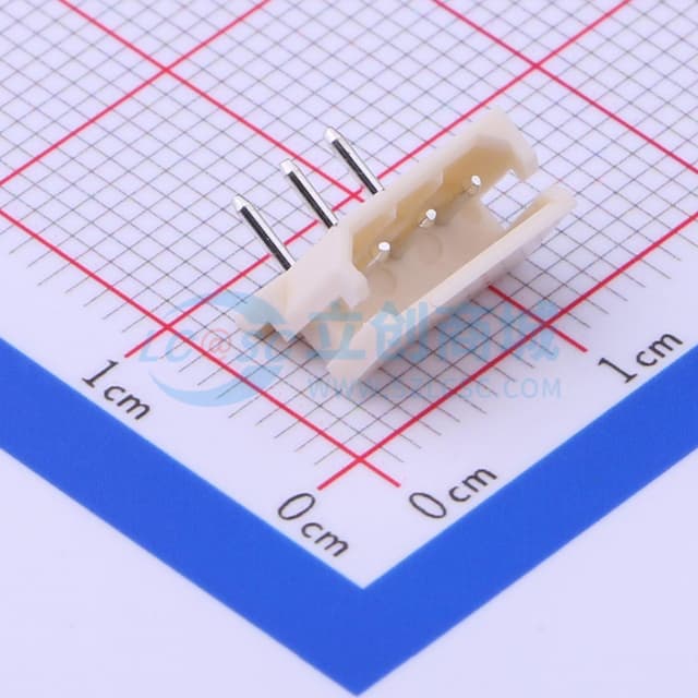 乳黃 1x3P 间距:2.5mm 弯插【插件】实物图