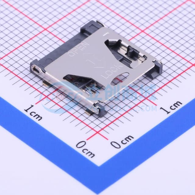 翻盖式 MicroSD卡(TF卡) 卡座实物图