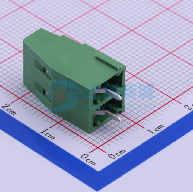 5mm 1x2P 排数:1 每排P数:2 直插 【螺钉】实物图