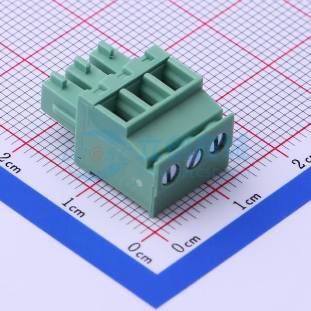 1x3P 3.81mm 排数:1 每排P数:3实物图