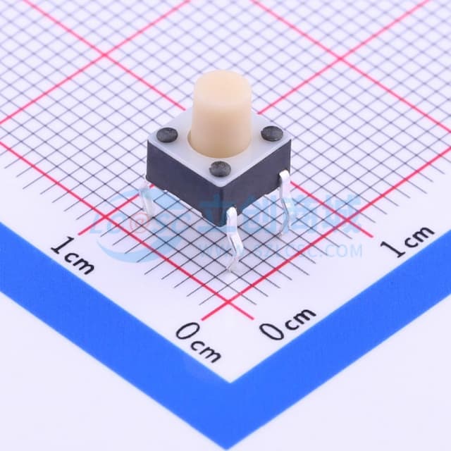 5.99*5.99*3.7mm 直插 轻触开关 【轻触】实物图
