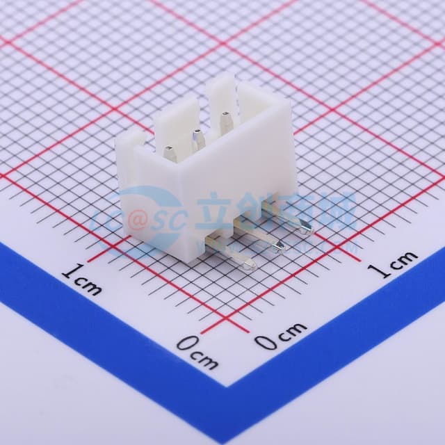 1x3P 间距:2.5mm 弯插 系列:XH 【插件】实物图
