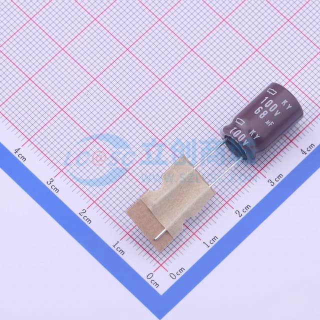 68uF ±20% 100V 【引线】实物图