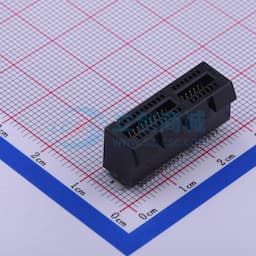 黑色 PCIE 卡边缘连接器 PCI-E 卡边缘连接器 SMT TYPE缩略图