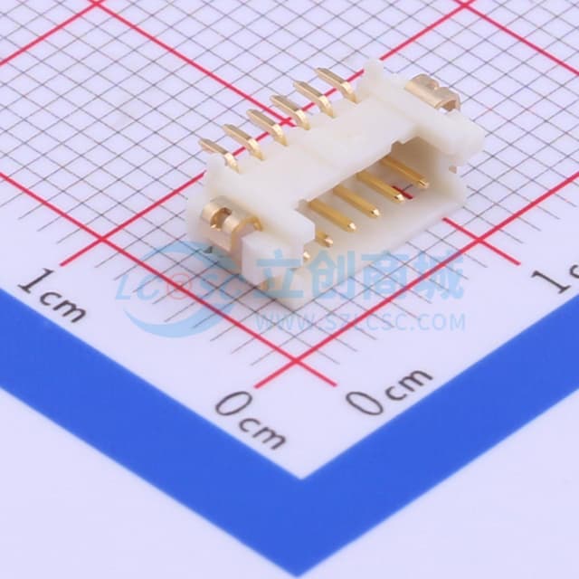 1x6P 间距:1.25mm 卧贴实物图