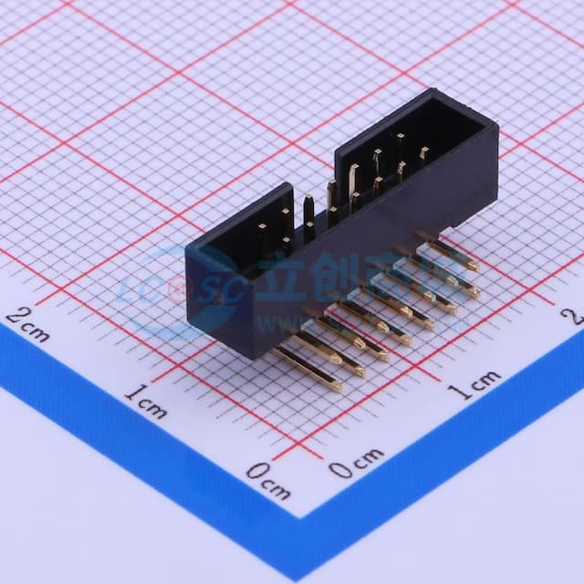 2x7P 间距:2mm 弯插 【插件】实物图