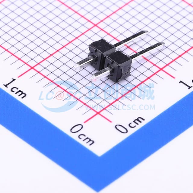 1x2P 间距:2.54mm 方针 直插 【排针】实物图