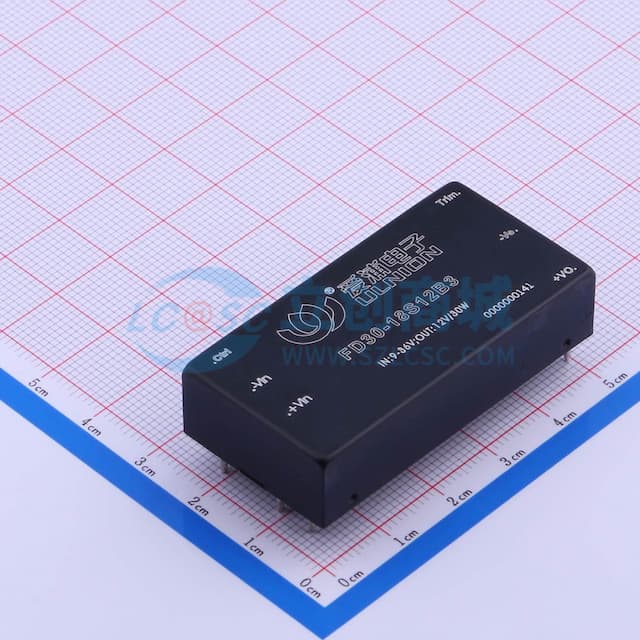 DC/DC模块电源，宽范围输入，30W输出功率，超薄封装【插件】实物图