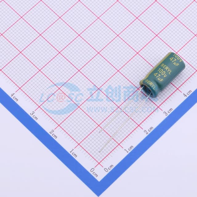 47uF ±20% 100V 【插件】实物图