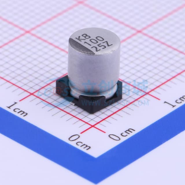 100uF ±20% 25V实物图