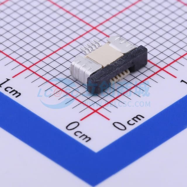 间距:0.5mm P数:5P 抽屉式 上接实物图