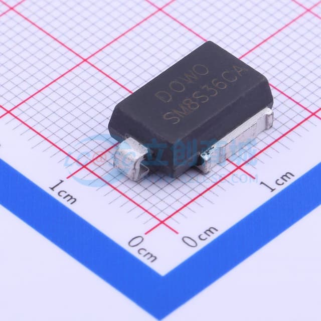 双向TVS 36V截止 峰值脉冲电流：114A实物图