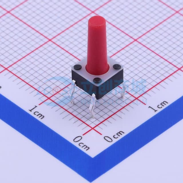 6*6*9.9mm 直插 轻触开关 【插件】实物图