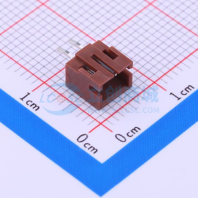 1x2P 间距:2mm 直插 【插件】实物图