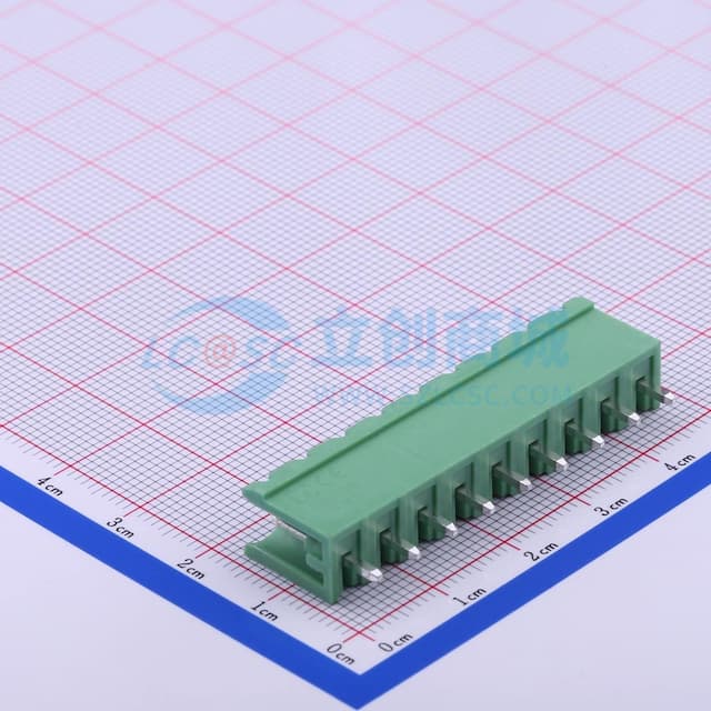 1x9P 5.08mm 排数:1 每排P数:9 【插拔】实物图