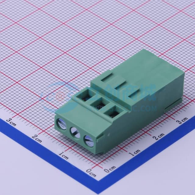 1x3P 5.08mm 直插 排数:1 每排P数:3 【螺钉】实物图