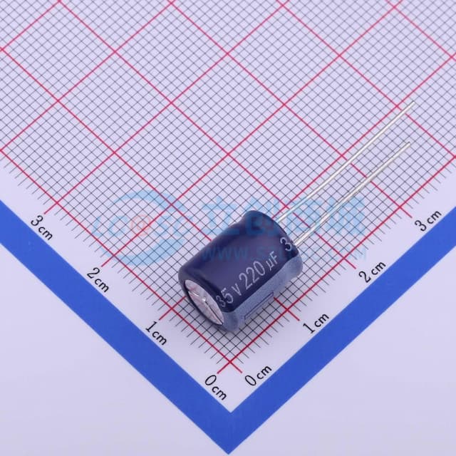 220uF ±20% 35V 【引线】实物图