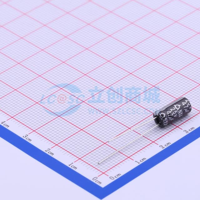 47uF ±20% 25V 【引线】实物图