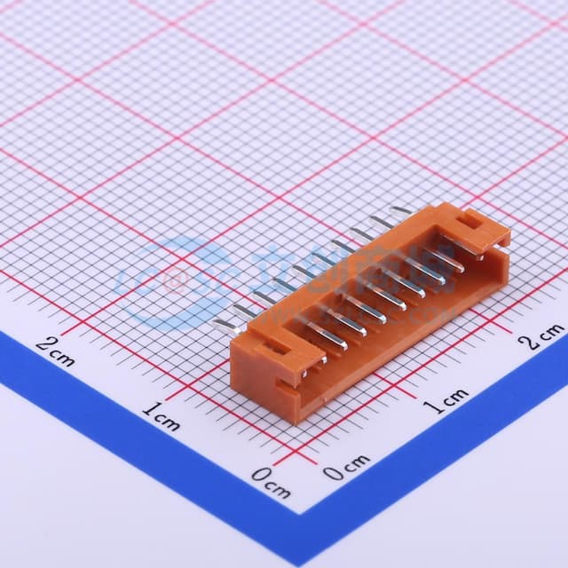 土黃 间距:2mm 1x10P【插件】实物图