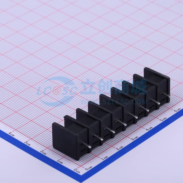 7.62mm 1x8P 每排P数:8 排数:1 直针 中脚【栅栏】实物图