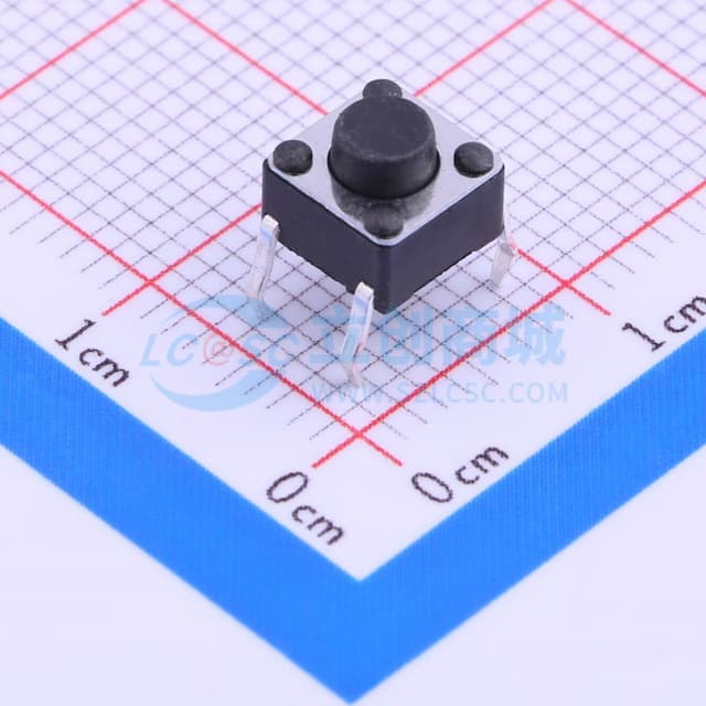 6.1*6.1*5mm 直插 轻触开关 【轻触】实物图