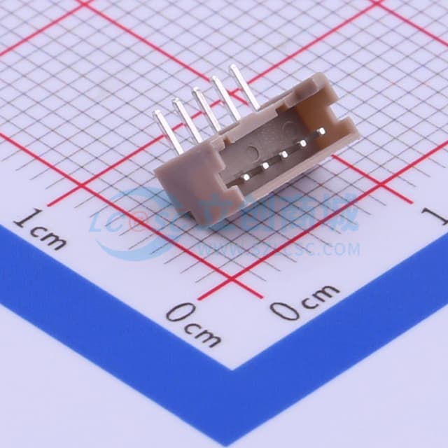 1x5P 间距:1.25mm 弯插 【插件】实物图