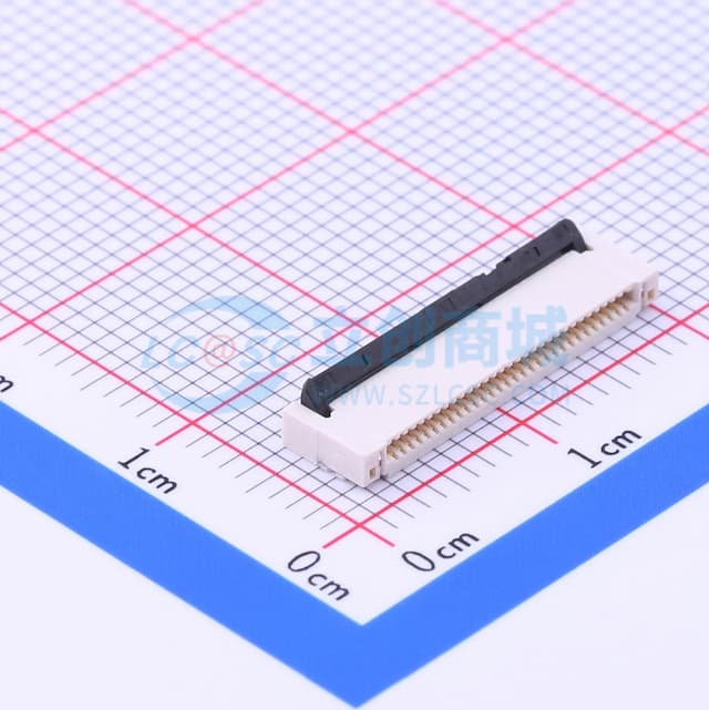 间距:0.5mm P数:30P 翻盖式 双侧触点/上下接实物图