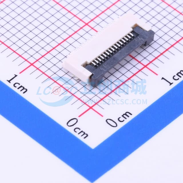 间距:0.5mm P数:15P 翻盖式 下接实物图