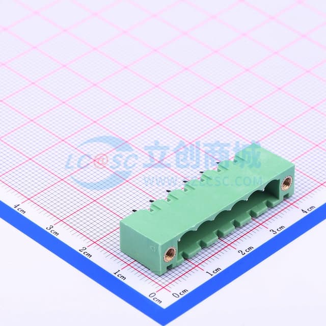 螺丝固定 1x6P 5.08mm 排数:1 每排P数:6 【插拔】实物图