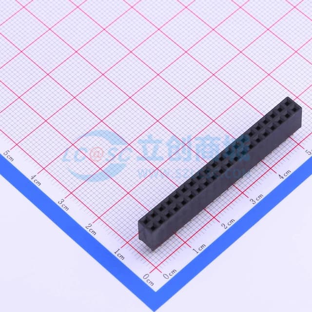 【插件】2x20P 间距:2.54mm 直插实物图