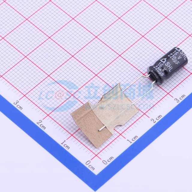 220uF ±20% 16V 【引线】实物图