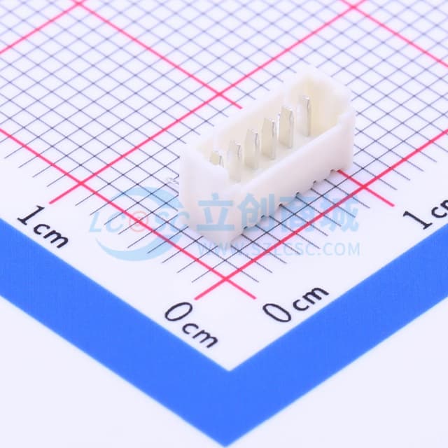 1x6P 间距:1.25mm 弯插 【插件】实物图