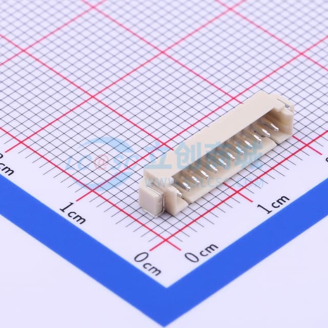 1x12P 间距:1.25mm 卧贴实物图